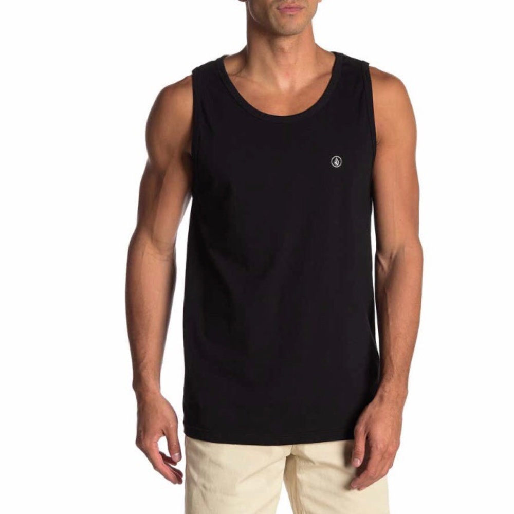 Volcom Men’s Circle Stone Tank Top in Black
